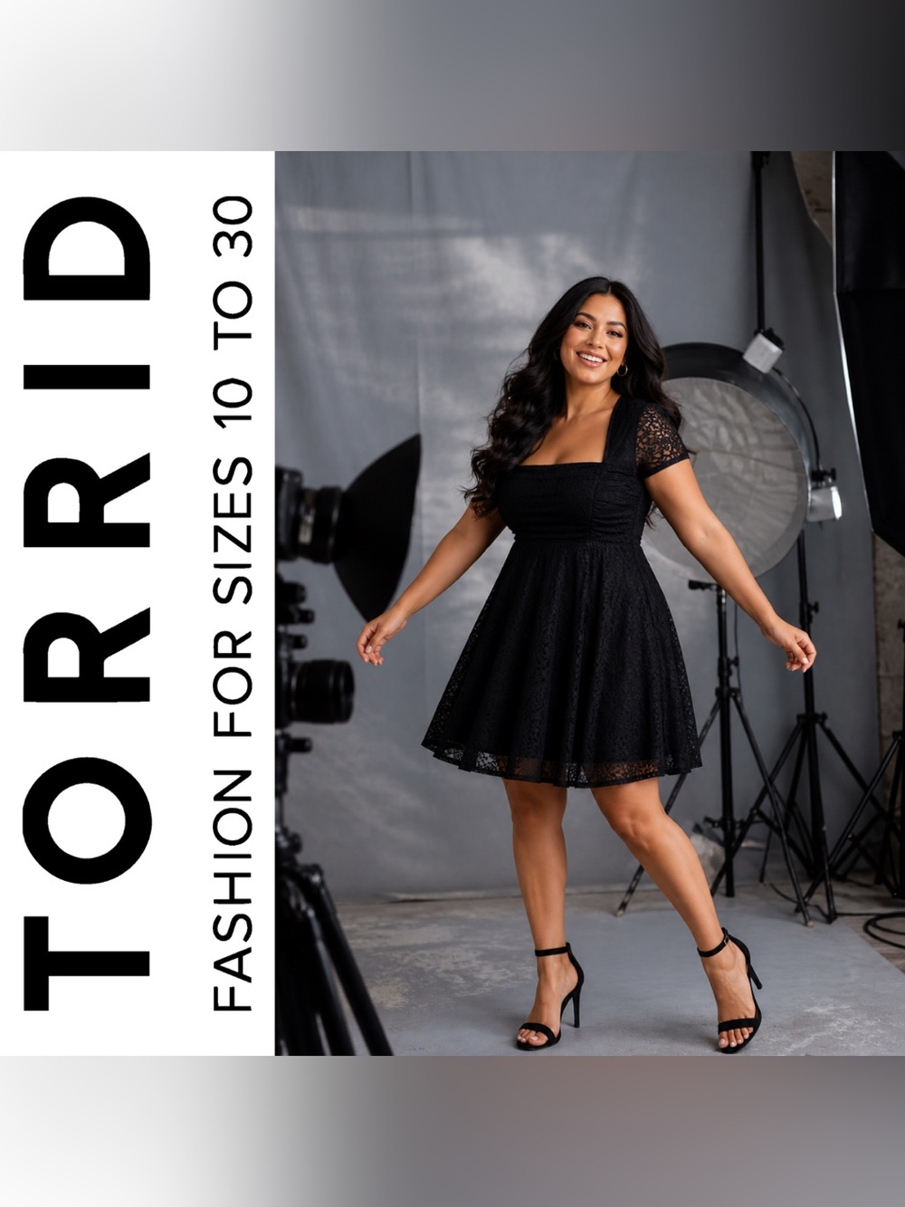 torrid Black Lace Mini Dress